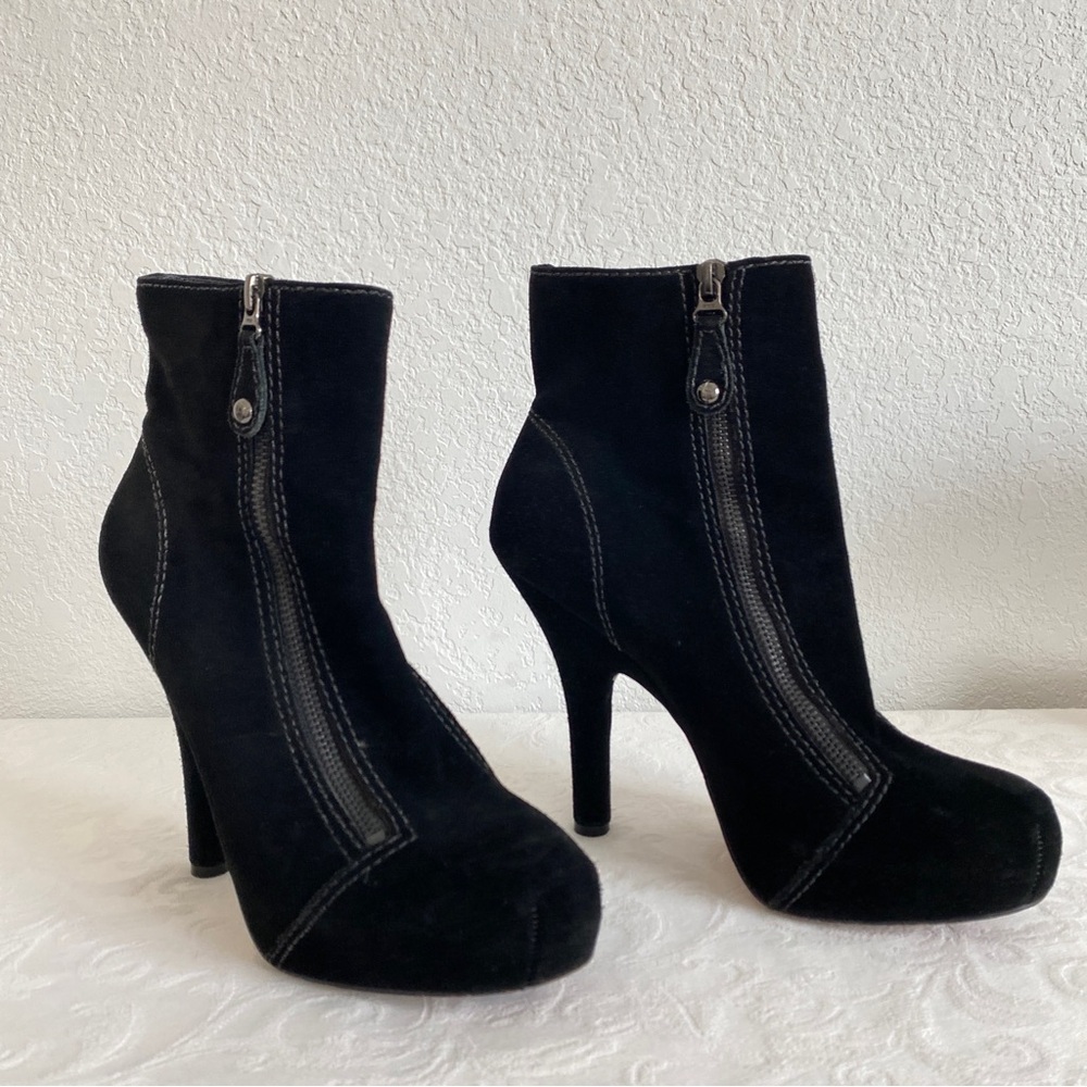 L.A.M.B Black Ankle Boots